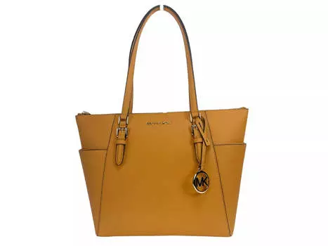 Michael Kors Charlotte Cider Большая кожаная женская сумка-тоут на молнии сверху, мультиколор