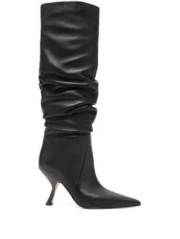 Michael Kors Collection 90-мм драпированные ботинки, черный