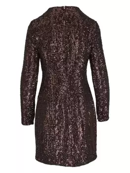 Michael Kors Collection платье мини с пайетками, коричневый