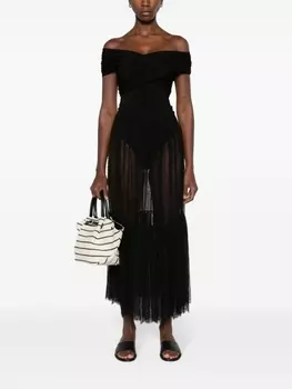 Michael Kors Collection полупрозрачная юбка с цветочным кружевом, черный