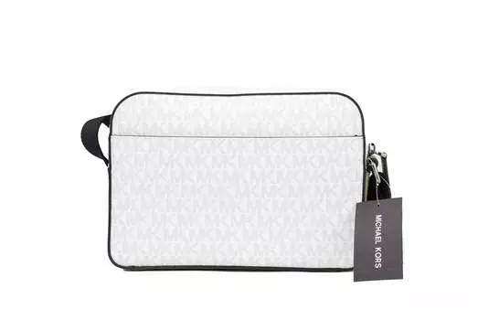 Michael Kors Cooper Маленькая женская сумка через плечо Bright Palm Signature из ПВХ, мультиколор
