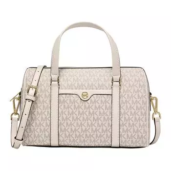 MICHAEL KORS Дорожная женская сумка из искусственной кожи среднего размера, цвет ванильно-белый/молочно-белый