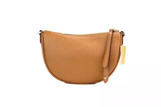 Michael Kors Dover Маленькая женская сумка через плечо из шагреневой кожи в форме полумесяца, мультиколор