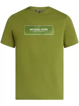 Michael Kors футболка с логотипом, зеленый