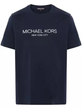 Michael Kors футболка с тисненым логотипом, синий