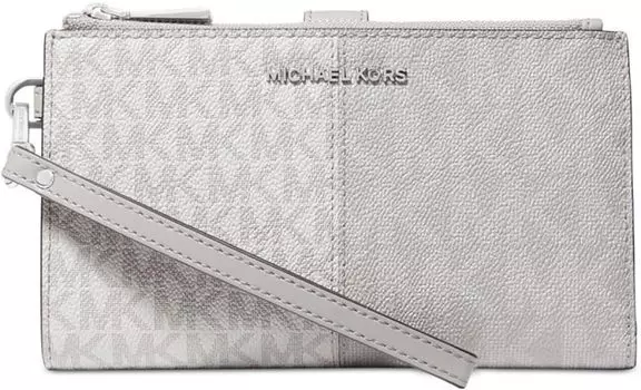 Michael Kors Jet Set Double Zip Wristlet One Size (BRT WHT MLT)