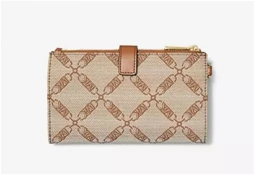 Michael Kors Jet Set Double Zip Wristlet One Size (Camel)