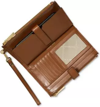 Michael Kors Jet Set Double Zip Wristlet Natural/Luggage One Size