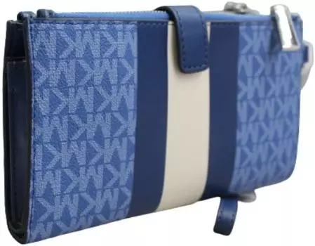Michael Kors Jet Set Double Zip Wristlet One Size (HRI BLU MLTI)