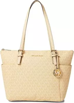 Michael Kors Jet Set Item East/West Top Zip Tote Buttermilk One Size