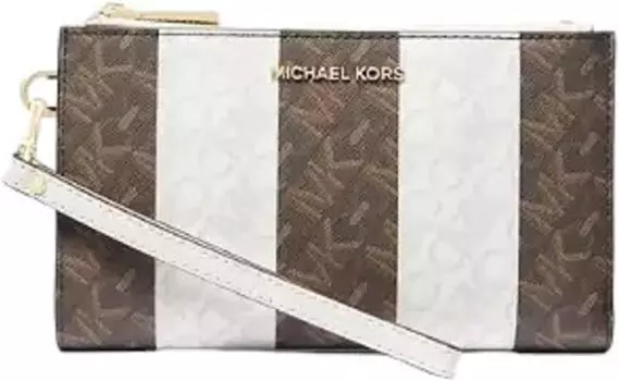 Michael Kors Jet Set Logo Double Zip Wristlet