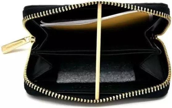 Michael Kors Jet Set Medium Zip Around Card Case for Women Embossed Python style Black