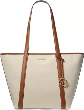 Michael Kors Jet Set Travel, большая сумка-тоут на молнии сверху, натуральный цвет/для багажа