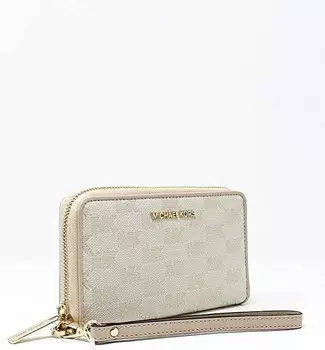 Michael Kors Jet Set Travel, большой чехол для телефона, кошелек-бумажник MK Natural Multi