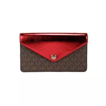 Michael Kors Jet Set Travel Crimson Маленькая женская сумка-клатч через плечо с клапаном, мультиколор