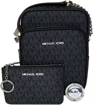 Michael Kors Jet Set Travel Medium Logo Сумка для монет SM TZ и крючок для кошелька