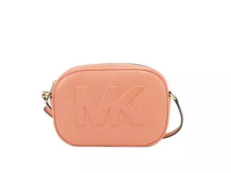 Michael Kors Jet Set Travel Medium Sherbert Кожаная овальная женская сумка через плечо с фотоаппаратом, мультиколор