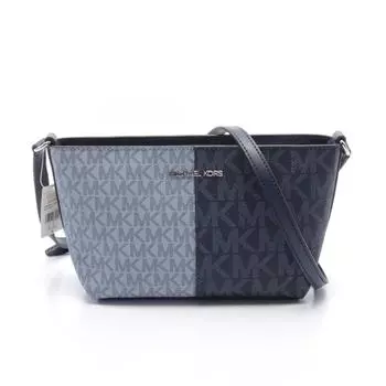 Michael Kors Jet Set Travel синяя темно-синяя сумка через плечо из холщовой кожи с покрытием сумка на выходные