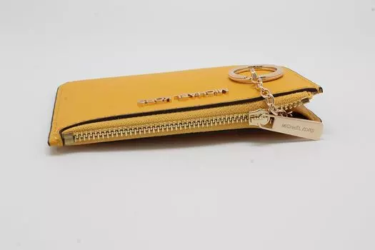 Michael Kors Jet Set Travel Small Top Zip Coin Pouch with ID Holder in Saffiano Leather