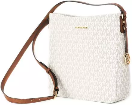 Michael Kors Jet Set , Vanilla Pvc Acorn, Size Large