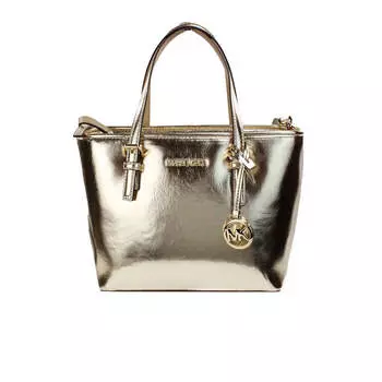 Michael Kors Jet Set Женская сумка-тоут бледно-металлического цвета XS Carryall Top на молнии, мультиколор