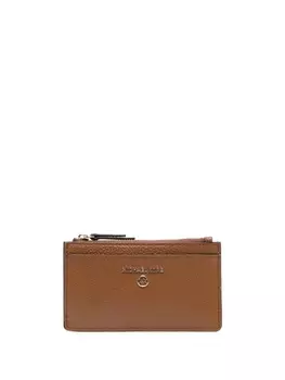 Michael Kors картхолдер из зернистой кожи, коричневый