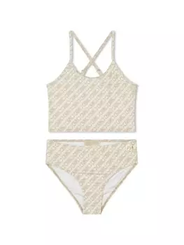 Michael Kors Kids бикини с логотипом, нейтральный цвет