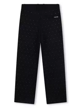 Michael Kors Kids брюки прямого кроя с заклепками, черный