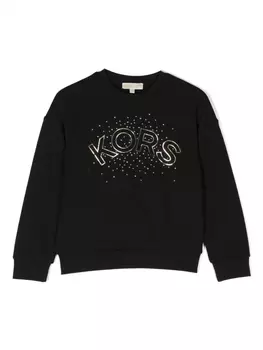 Michael Kors Kids декорированная толстовка с логотипом, черный