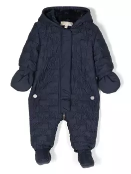 Michael Kors Kids дутый комбинезон с монограммой, синий