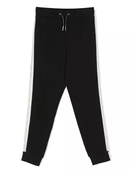 Michael Kors Kids джоггеры с логотипом и вставками, черный