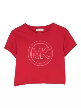 Michael Kors Kids футболка из джерси с логотипом, красный