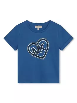 Michael Kors Kids футболка из органического хлопка с логотипом, синий