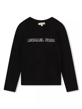 Michael Kors Kids футболка с логотипом, черный