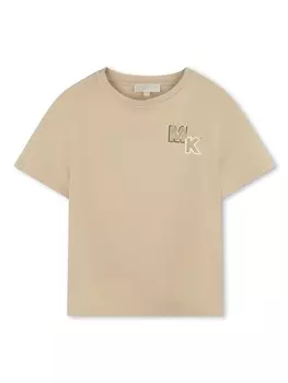 Michael Kors Kids футболка с логотипом, нейтральный цвет