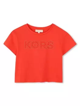 Michael Kors Kids футболка с логотипом, оранжевый