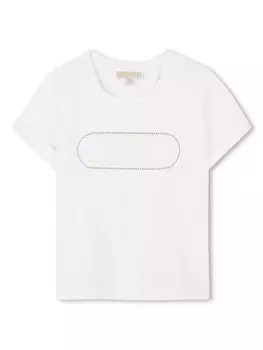 Michael Kors Kids футболка с вышитым логотипом, нейтральный
