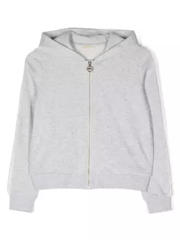 Michael Kors Kids худи на молнии с логотипом, серый