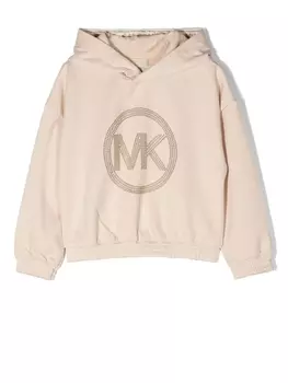 Michael Kors Kids худи с логотипом и пайетками, нейтральный цвет