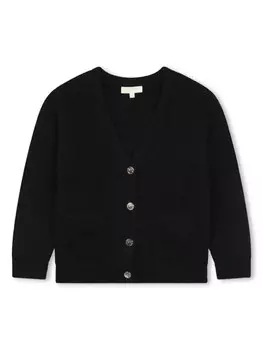 Michael Kors Kids кардиган в рубчик на пуговицах, черный