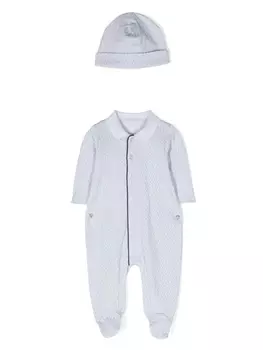 Michael Kors Kids комбинезон для новорожденного с монограммой, синий