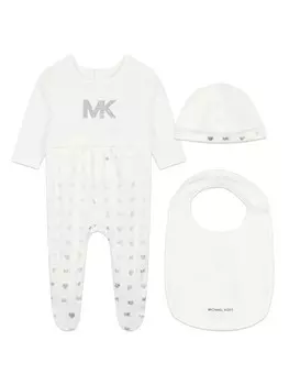 Michael Kors Kids комплект для новорожденного с логотипом, белый