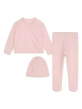 Michael Kors Kids комплект из органического хлопка фактурной вязки, розовый