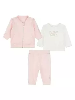 Michael Kors Kids комплект из трех предметов с логотипом, розовый