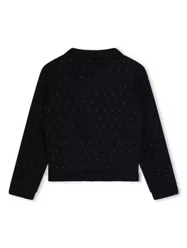 Michael Kors Kids куртка на молнии со стразами, черный