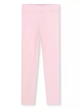 Michael Kors Kids легинсы с монограммой, розовый