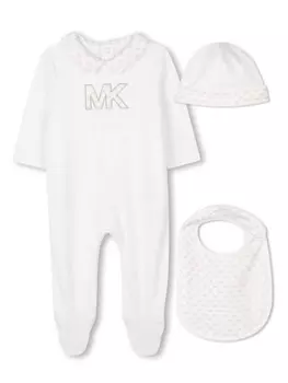Michael Kors Kids пижама с вышитым логотипом, белый