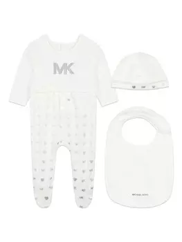 Michael Kors Kids пижамный комплект с логотипом, белый