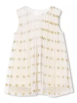 Michael Kors Kids платье с блестками, нейтральный цвет