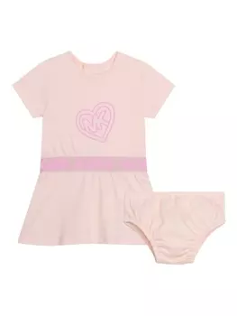 Michael Kors Kids платье с логотипом, розовый